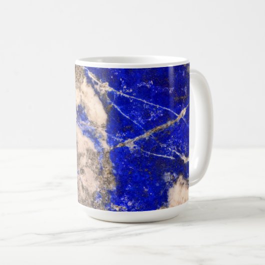 Mug Lapis Abstrait Lazuli Granite Bleu (Devant droit)