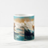 Mug Lapphund Plage Finlandaise Plage Surf Peinture (Centre)