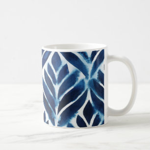 Mug L'aquarelle de cobalt couvre de tuiles IV