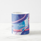 Mug L'aquarelle de monogramme composent des lèvres de (Centre)