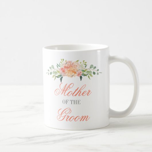 Mug L'aquarelle en pastel fleurit la mère du marié (Droite)