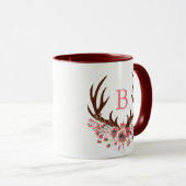 Mug L'aquarelle fleurit la lettre initiale (Devant droit)