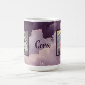 Mug L'aquarelle pourpre opacifie la photo deux (Centre)