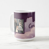 Mug L'aquarelle pourpre opacifie la photo deux (Devant gauche)