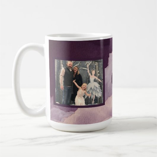 Mug L'aquarelle pourpre opacifie la photo deux (Gauche)