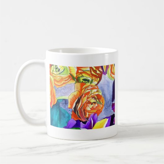 Mug L'aquarelle Ranunculus et Iris (Gauche)