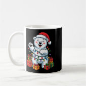 Mug Lar Bear Chapeau de Père Noël Amoureux des Animaux (Gauche)