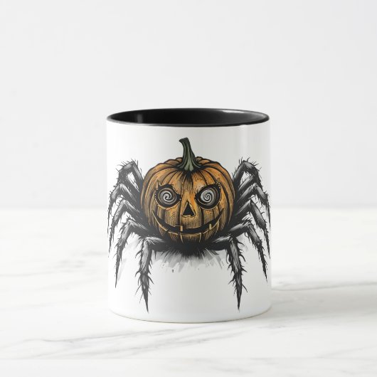 Mug L'araignée à tête de citrouille (Centre)
