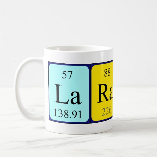 Mug Laraine nom de table périodique muette (Gauche)