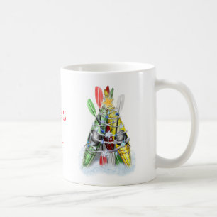 Mug L'arbre de Noël en kayak personnalisé