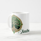 Mug L'arbre de vie aux noeuds celtiques. (Devant gauche)