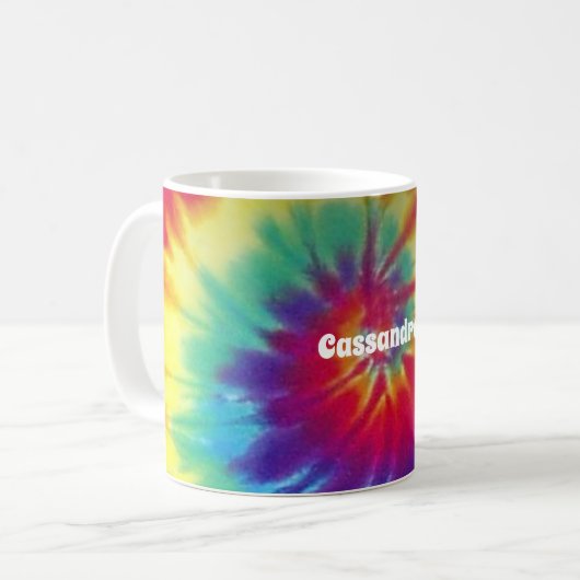 Mug L'arc-en-ciel super teignent en nouant la hippie (Devant gauche)