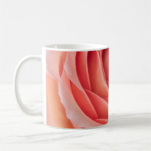 Mug large orange rose rose rose rose rose fleur coeur