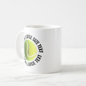Mug Large Personalized Text Tennis Ball 11 oz. Custom (Devant gauche)