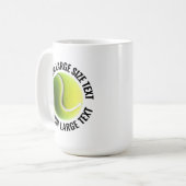 Mug Large Personalized Text Tennis Ball 15oz. Custom (Devant gauche)