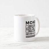 Mug L'argent ne dort jamais - Hustle, Grind, Success (Devant droit)