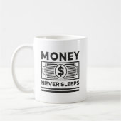 Mug L'argent ne dort jamais - Hustle, Grind, Success (Gauche)