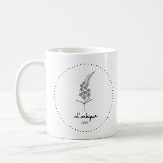Mug Larkspur Juillet Mois Fleur