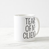 Mug Larmes amusantes de mes clients (Devant droit)