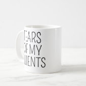 Mug Larmes amusantes de mes clients (Devant gauche)