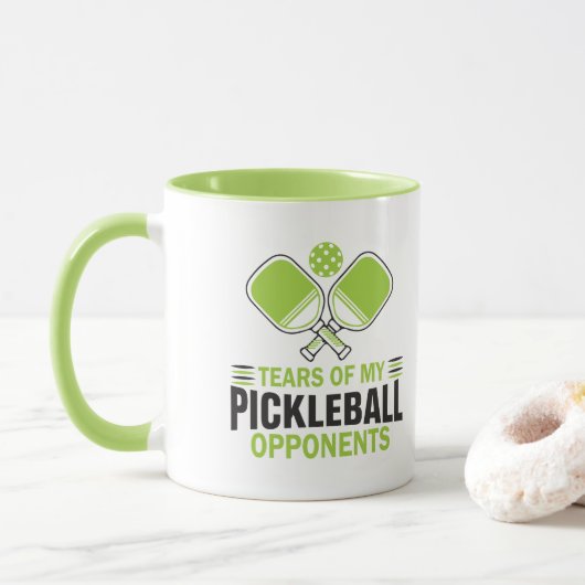Mug Larmes de mes adversaires de Pickleball (Avec donut)