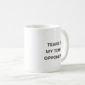 Mug Larmes De Mes Adversaires De Tennis Typographie Ca (Devant droit)