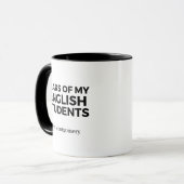Mug Larmes de mes étudiants en anglais Prof d'anglais (Devant gauche)