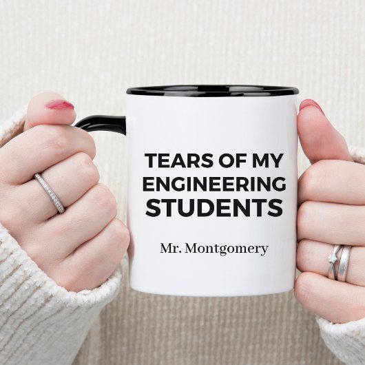 Mug Larmes de mes étudiants en ingénierie Professeur d