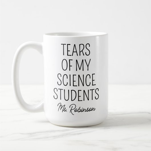 Mug Larmes de mes étudiants en sciences, Appréciation  (Gauche)