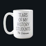 Mug Larmes de mon histoire Étudiants, Appréciation de<br><div class="desc">La "Tears of My History Students, Teacher Appreciation Mug" est un hommage charmant et réfléchi au professeur d'histoire dévoué dans votre vie. Insufflée d'humour, cette tasse reconnaît avec joie les défis et les triomphes uniques de l'enseignement de l'histoire, résumant les expériences partagées avec les étudiants. L'expression spirituelle "Larmes de mon...</div>