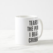 Mug Larmes des gens que j'ai battus à Cribbage Drôle (Devant droit)