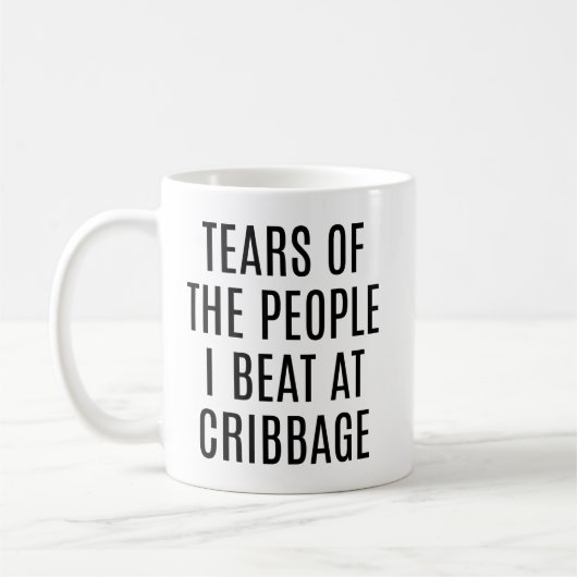 Mug Larmes des gens que j'ai battus à Cribbage Drôle (Gauche)