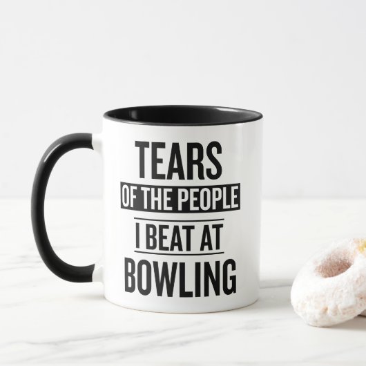 Mug Larmes des gens que j'ai battus au bowling (Avec donut)