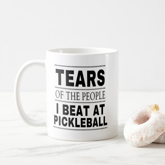 Mug Larmes Des Gens Que Je Bats Au Pickleball (Avec donut)