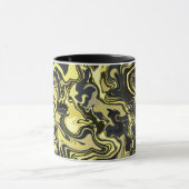 Mug L'art Abstrait à la flamme dans les tons dorés et (Centre)
