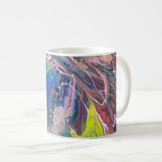 Mug L'art Abstrait de Joe - Papillon bleu - Coupes de (Devant droit)