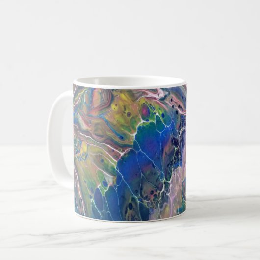 Mug L'art Abstrait de Joe - Papillon bleu - Coupes de (Devant gauche)