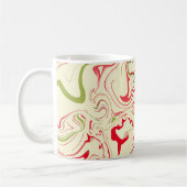 Mug L'art Abstrait de la spirale avec le rouge et le v (Gauche)