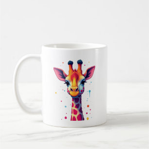 Mug L'art animalier africain La girafe colorée pour dr