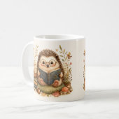 Mug L'art aquarelle du hérisson lisant (Devant gauche)