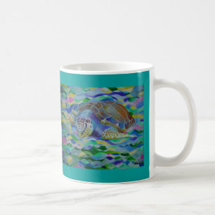 Mug L'art coloré de la tortue luge