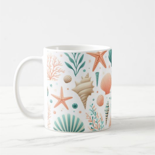 Mug L'art coquille côtière (Gauche)