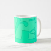 Mug L'art dans la boue de typographie verte (Devant droit)