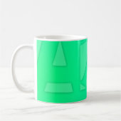 Mug L'art dans la boue de typographie verte (Gauche)