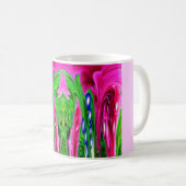 Mug L'art de la nature rose et vert (Devant droit)