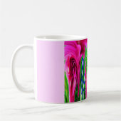 Mug L'art de la nature rose et vert (Gauche)