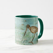 Mug L'art de la plage d'Oiseaux côtiers (Devant droit)
