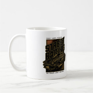 Mug L'art de la voiture de sport rétro Fast Lane Fever