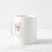 Mug L'art de l'illustration de chien de Poméranie (Devant gauche)