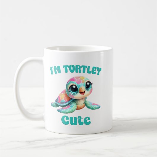 Mug L'art de tortue drôle et mignon (Gauche)